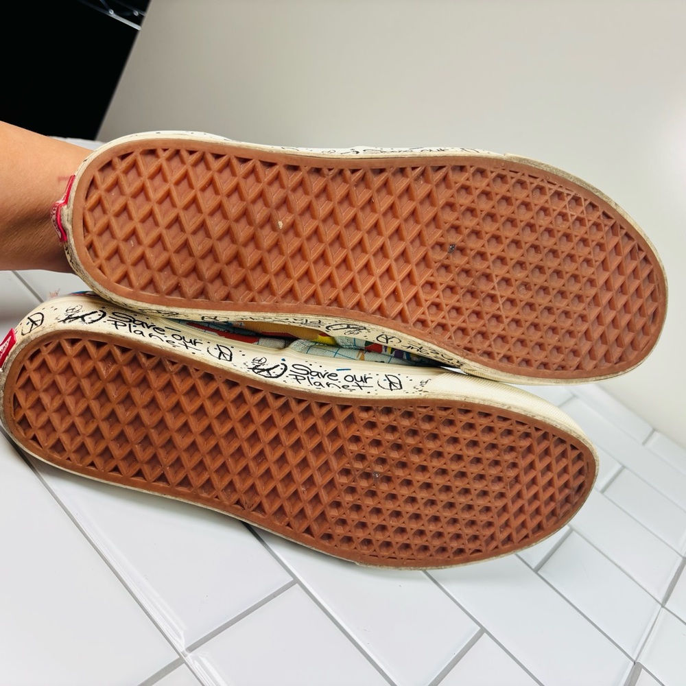 VANS Era Canvas Save Our Planet World Map Sneakers Shoes size 12 - Picture 10 of 14